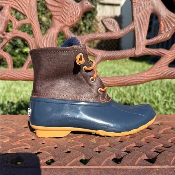 NWT Sperry Saltwater Duck Boots Leather - Picture 4 of 10